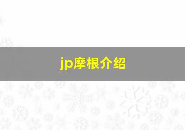 jp摩根介绍