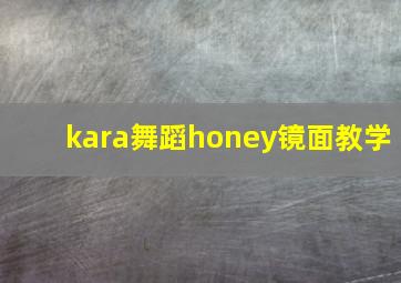 kara舞蹈honey镜面教学