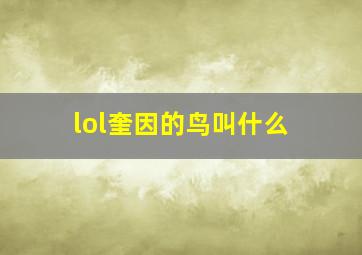 lol奎因的鸟叫什么