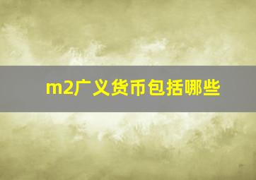 m2广义货币包括哪些