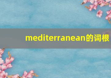 mediterranean的词根