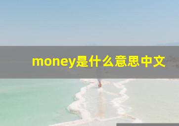 money是什么意思中文