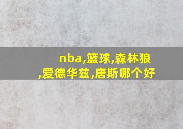 nba,篮球,森林狼,爱德华兹,唐斯哪个好