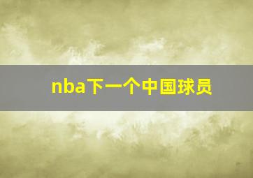 nba下一个中国球员