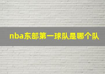 nba东部第一球队是哪个队