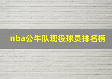 nba公牛队现役球员排名榜