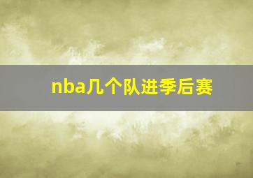 nba几个队进季后赛