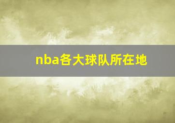 nba各大球队所在地