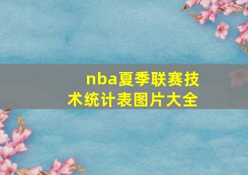 nba夏季联赛技术统计表图片大全