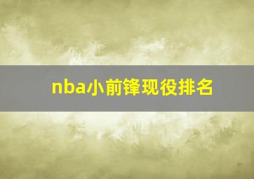 nba小前锋现役排名