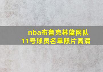 nba布鲁克林篮网队11号球员名单照片高清