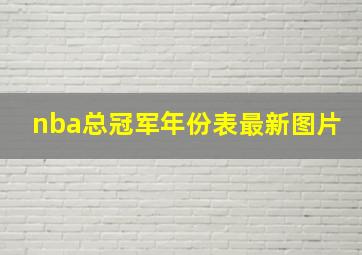 nba总冠军年份表最新图片