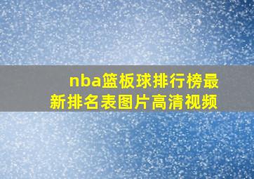 nba篮板球排行榜最新排名表图片高清视频