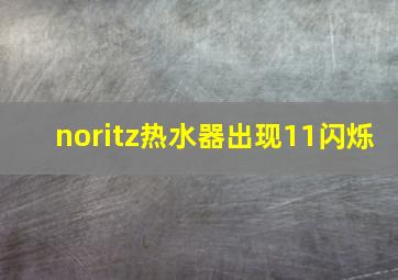 noritz热水器出现11闪烁