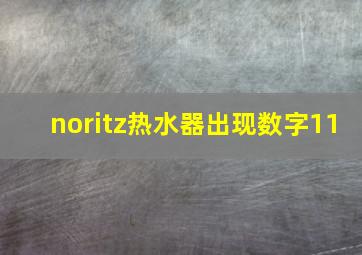 noritz热水器出现数字11