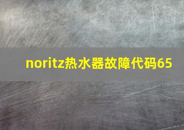 noritz热水器故障代码65