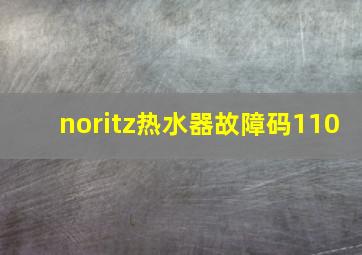 noritz热水器故障码110