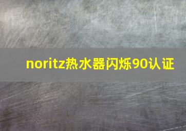 noritz热水器闪烁90认证