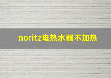 noritz电热水器不加热