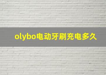 olybo电动牙刷充电多久