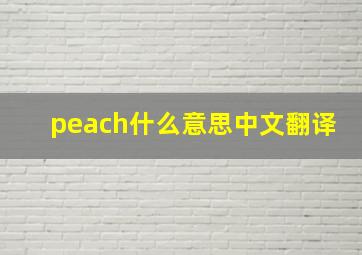 peach什么意思中文翻译