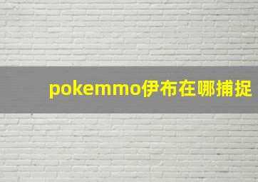 pokemmo伊布在哪捕捉