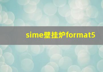 sime壁挂炉format5