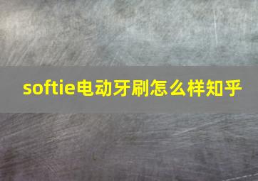 softie电动牙刷怎么样知乎