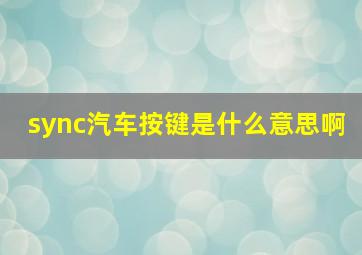 sync汽车按键是什么意思啊