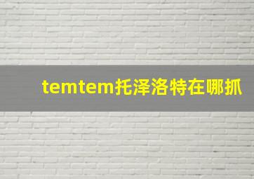 temtem托泽洛特在哪抓