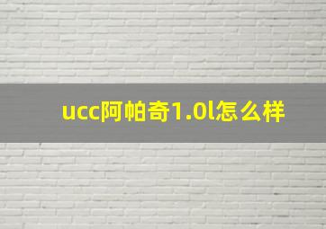 ucc阿帕奇1.0l怎么样