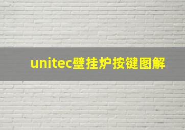 unitec壁挂炉按键图解