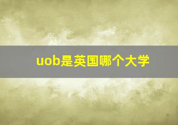 uob是英国哪个大学