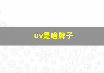 uv是啥牌子