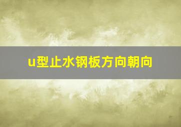 u型止水钢板方向朝向