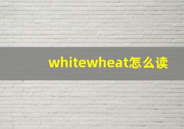 whitewheat怎么读