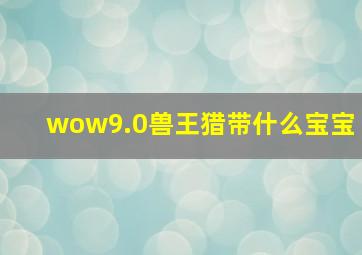 wow9.0兽王猎带什么宝宝