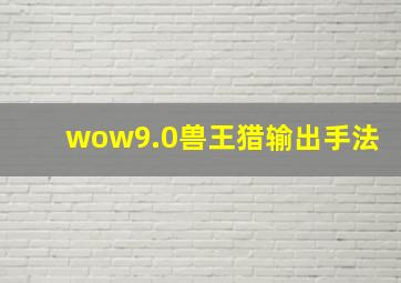 wow9.0兽王猎输出手法