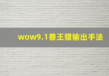 wow9.1兽王猎输出手法