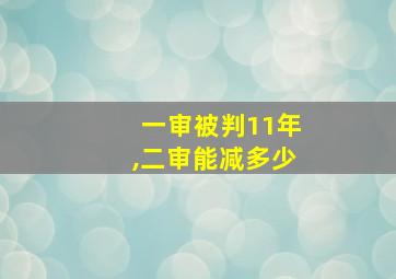 一审被判11年,二审能减多少