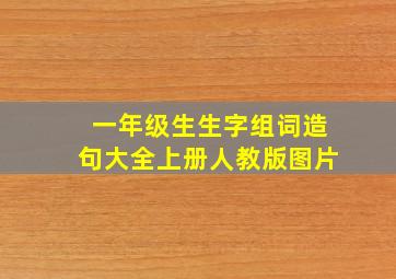 一年级生生字组词造句大全上册人教版图片