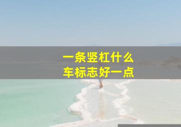 一条竖杠什么车标志好一点