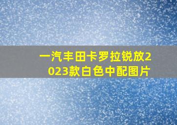 一汽丰田卡罗拉锐放2023款白色中配图片