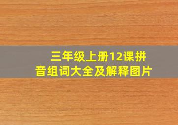 三年级上册12课拼音组词大全及解释图片