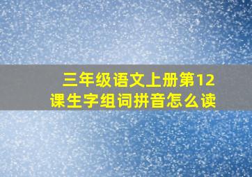 三年级语文上册第12课生字组词拼音怎么读