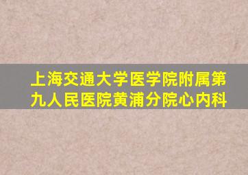 上海交通大学医学院附属第九人民医院黄浦分院心内科