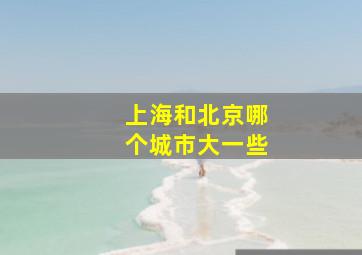 上海和北京哪个城市大一些