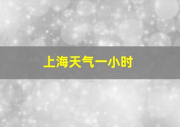 上海天气一小时