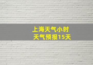 上海天气小时天气预报15天