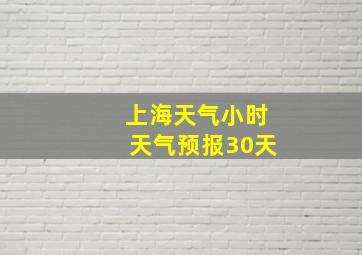 上海天气小时天气预报30天